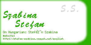 szabina stefan business card